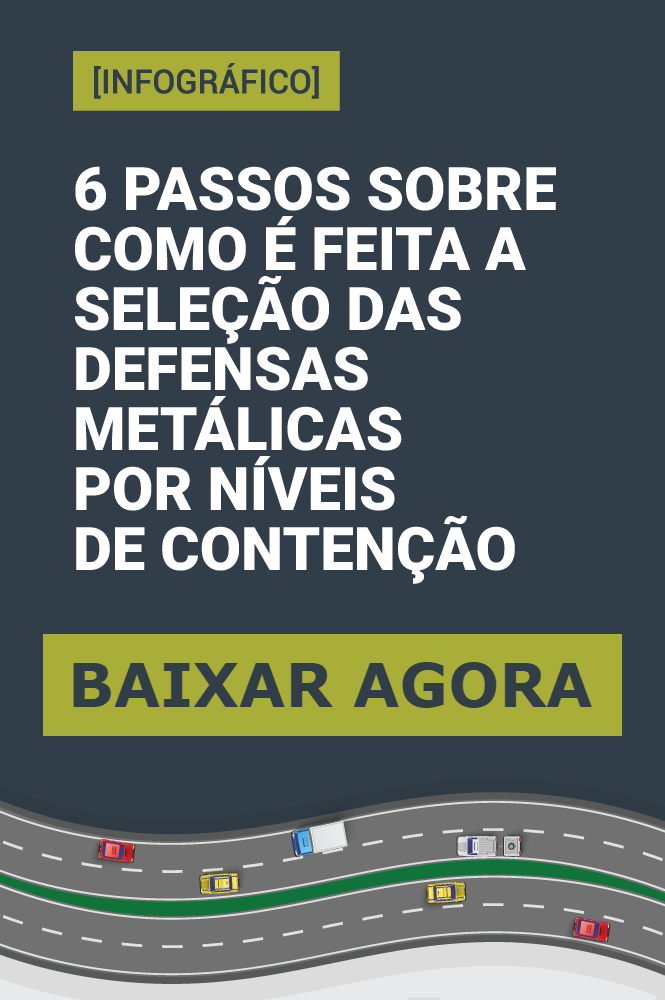 Como é feita a seleção de defensas metálicas por níveis de contenção